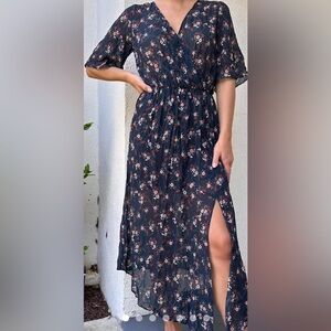 Zara women’s floral wrap dress